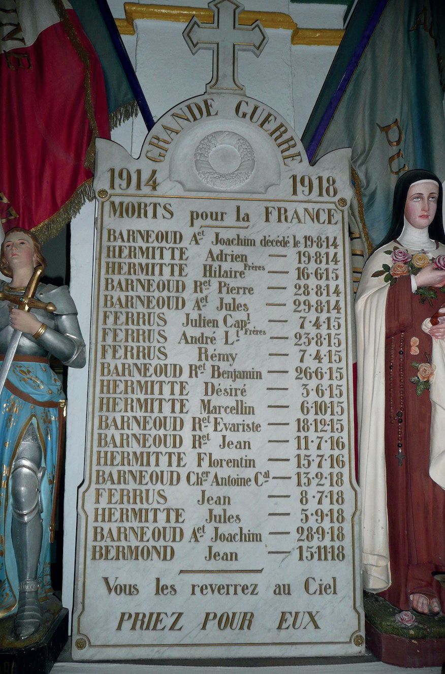 Monument aux morts de l’église de Puy-Saint-André